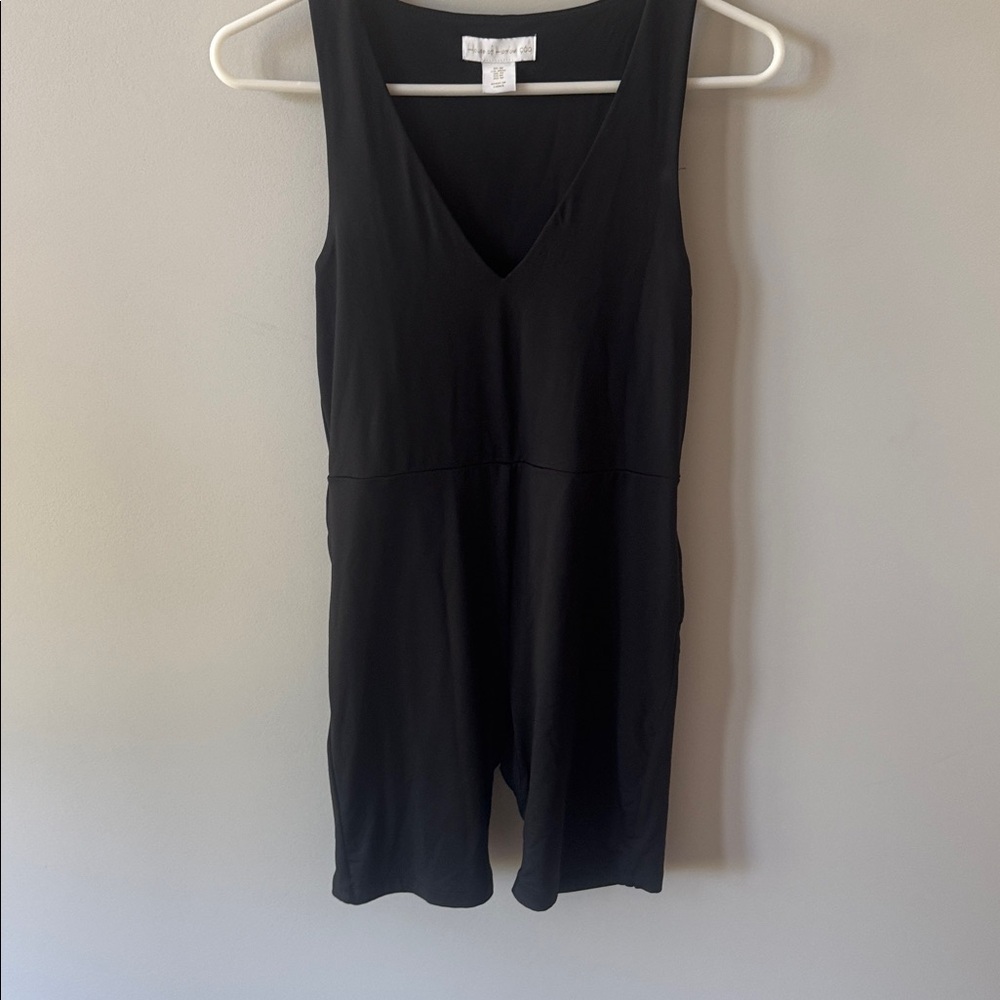 House of Harlow 1960 black one-0piece workout suit